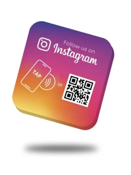 Instagram NFC QR Code Plaque - REVIEWUP