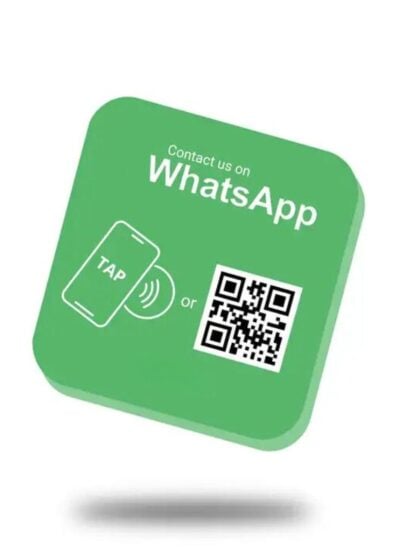 WhatsApp NFC QR Code Plaque - REVIEWUP