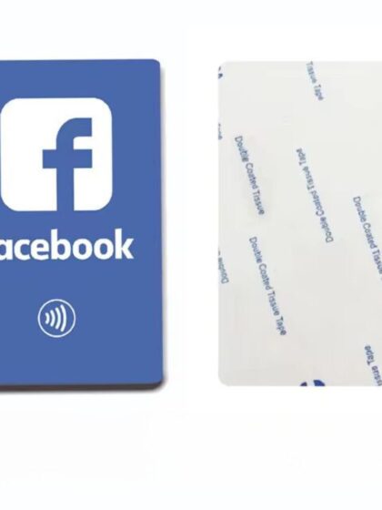 Facebook Follow NFC Card Sticky